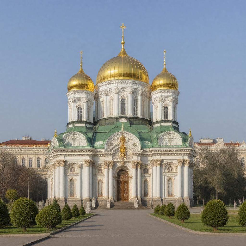 Click to view larger image AI-created image of St. Michael's Golden-Domed Monastery