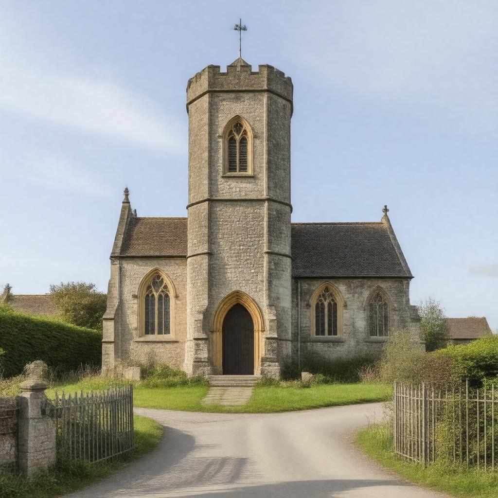 Click to view larger image AI-created image of St. Mildred's Church, Whippingham, Isle of Wight, England