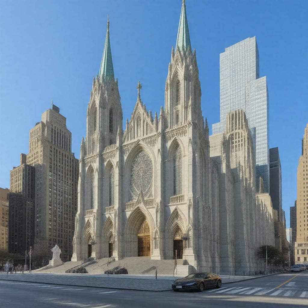 AI-created image of St. Patrick's Cathedral