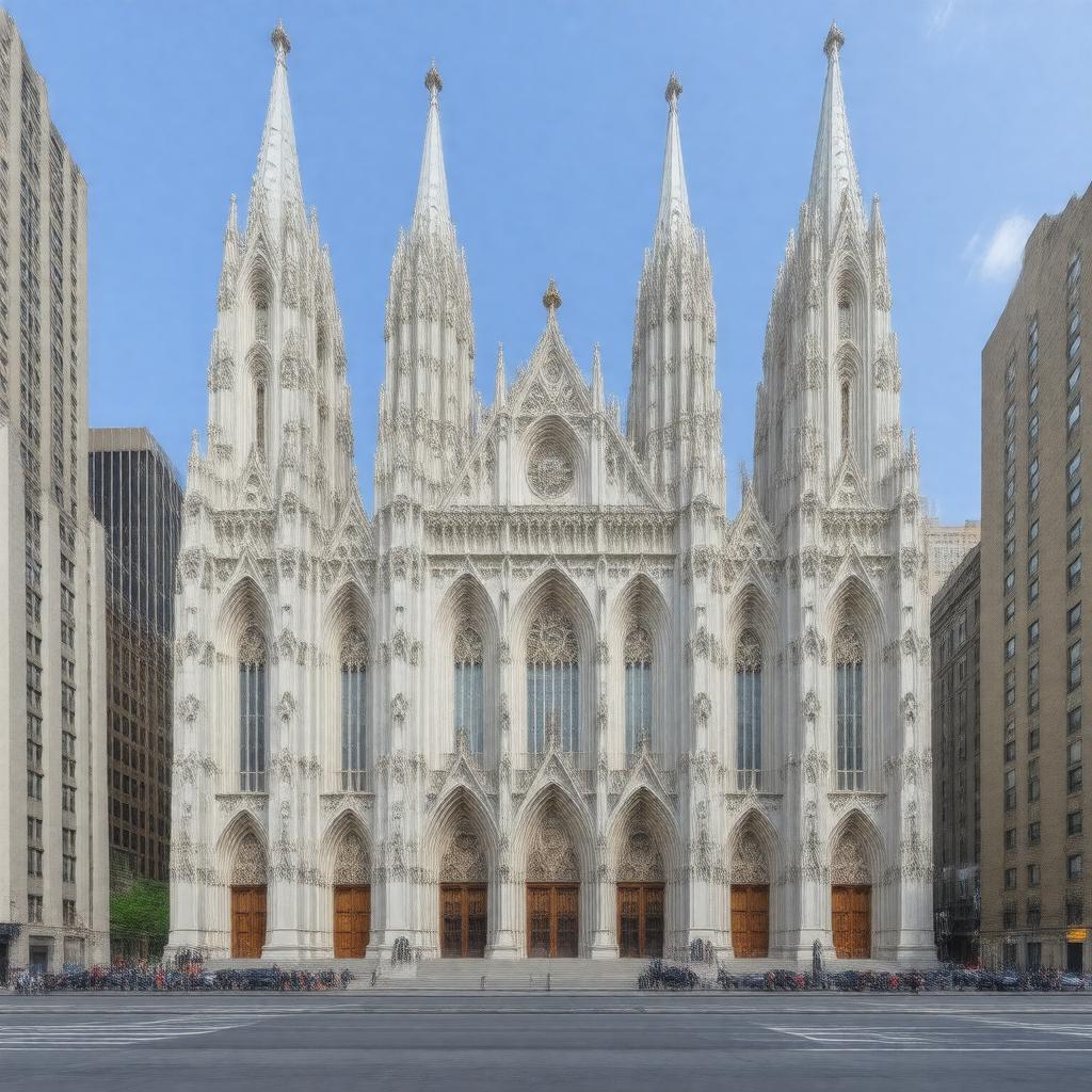 AI-created image of St. Patrick's Cathedral (New York)