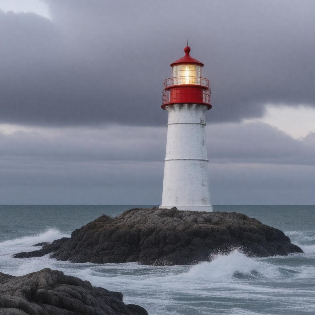 AI-created image of St. Paul Island Light