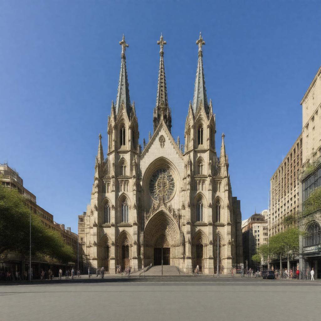 AI-created image of St. Paul's Cathedral (Melbourne)