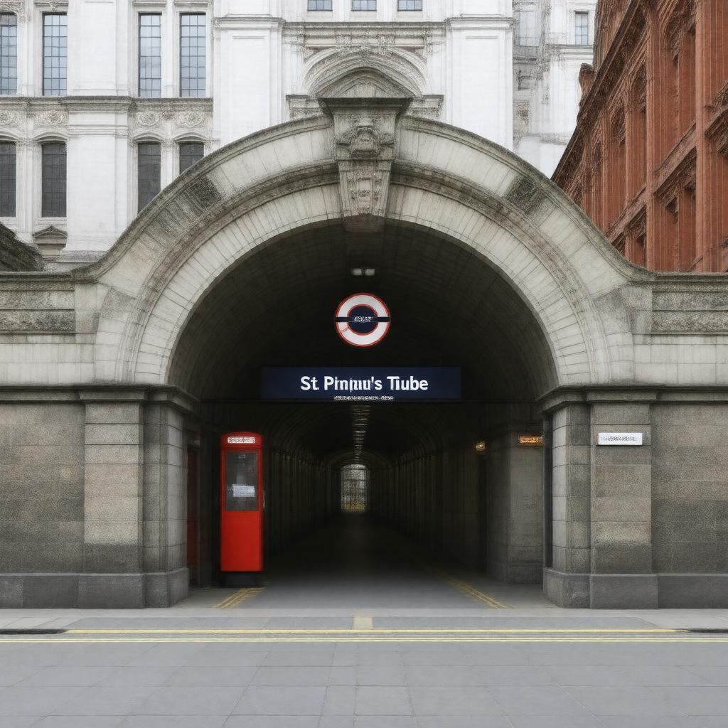 AI-created image of St. Paul's tube station