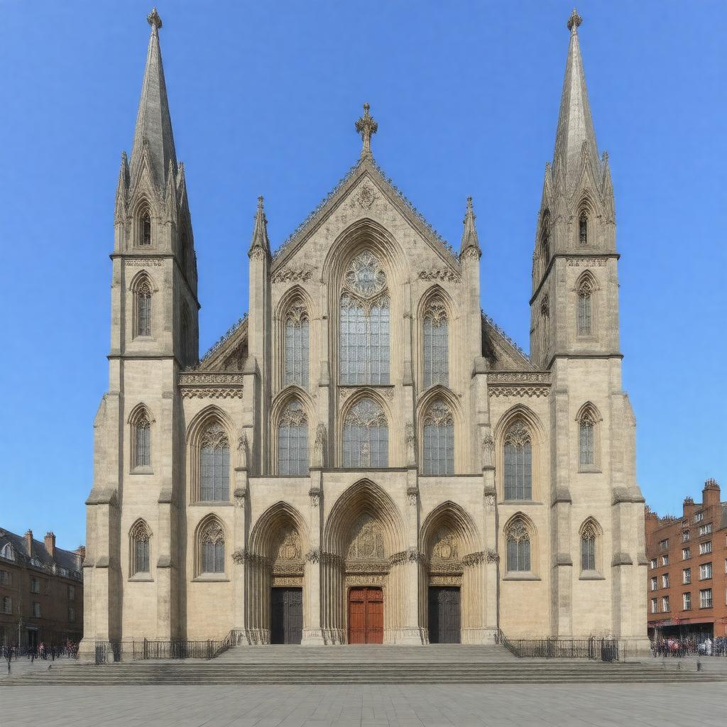 Click to view larger image AI-created image of St. Peter's Cathedral, Belfast