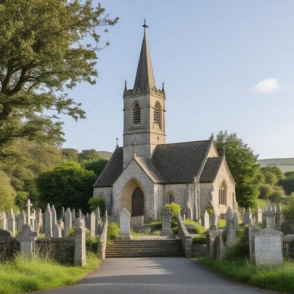Click to view larger image AI-created image of St. Saviour's Church, Jersey