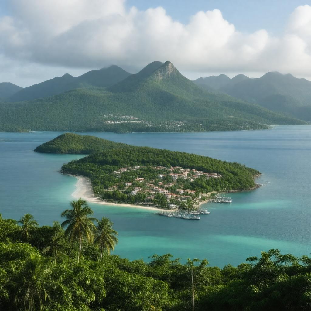 AI-created image of St. Thomas Island