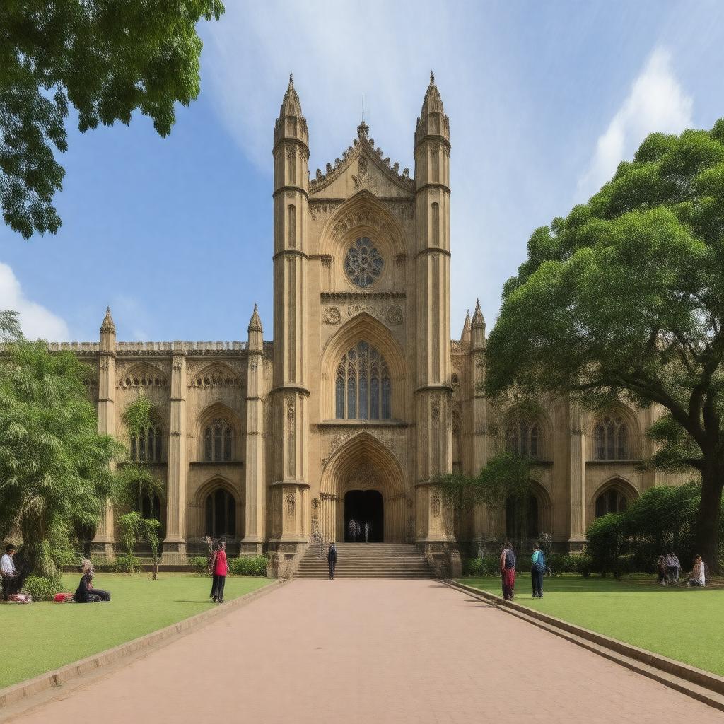 AI-created image of St. Xavier's College, Ahmedabad