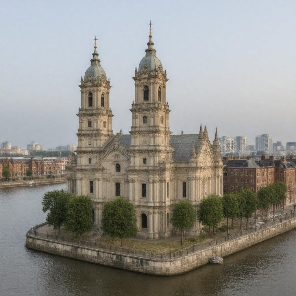 Click to view larger image AI-created image of St Alfege Church