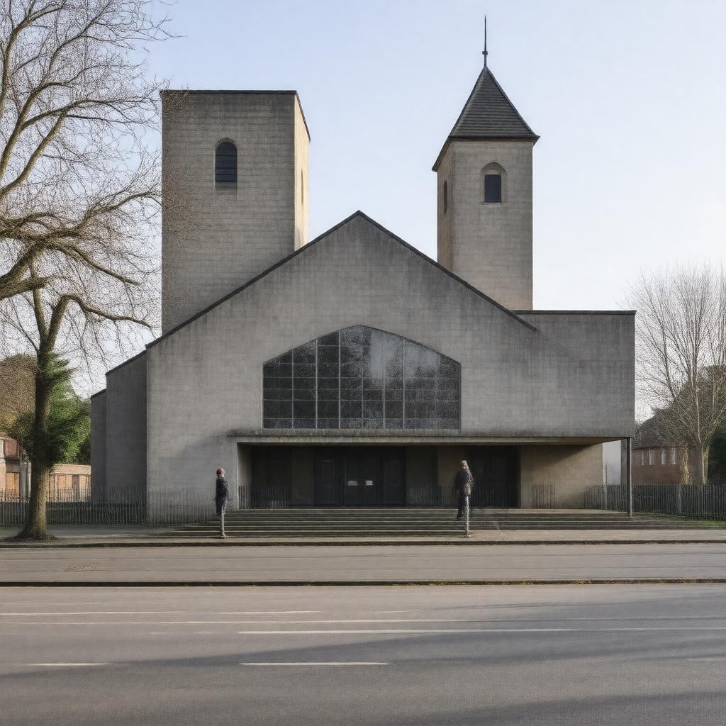 AI-created image of St Ambrose Church, Speke