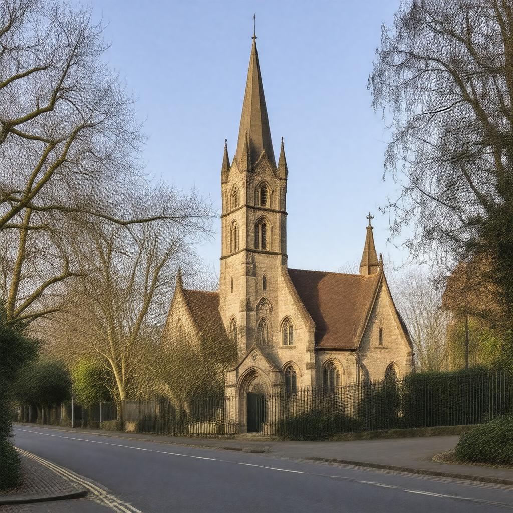 Click to view larger image AI-created image of St Andrew's Church, Enfield
