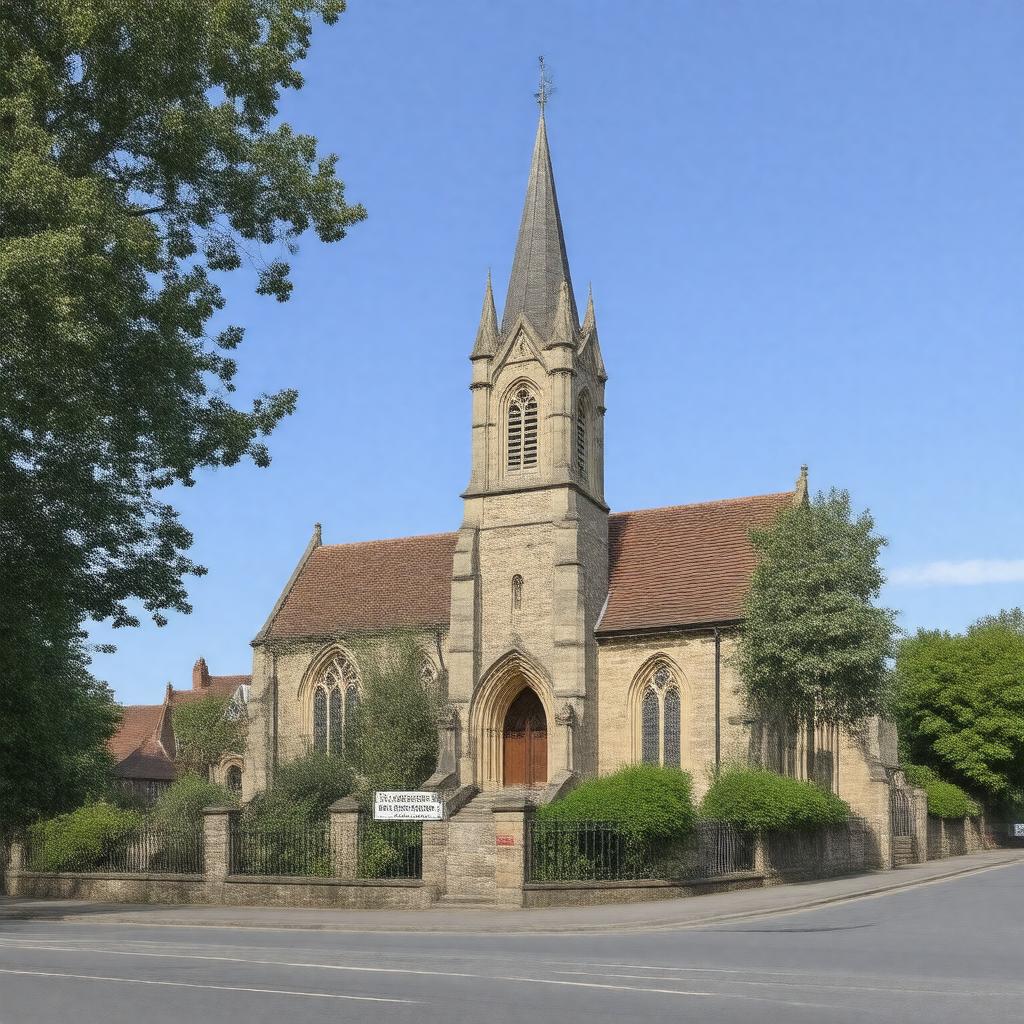 Click to view larger image AI-created image of St Andrew's Church, Plaistow