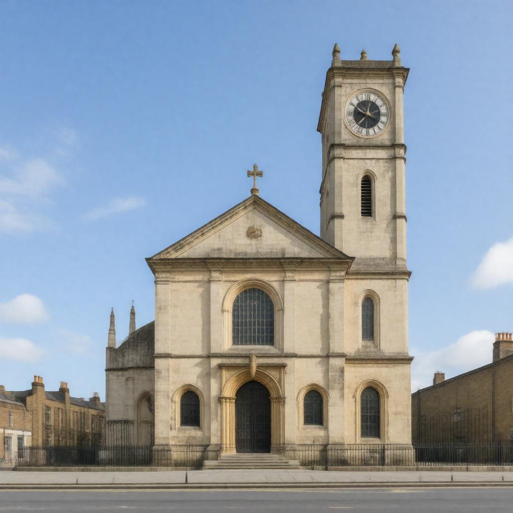 Click to view larger image AI-created image of St Anne's Limehouse