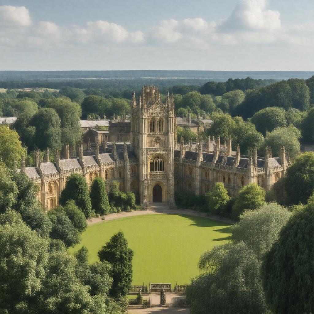 AI-created image of St Antony's College, Oxford