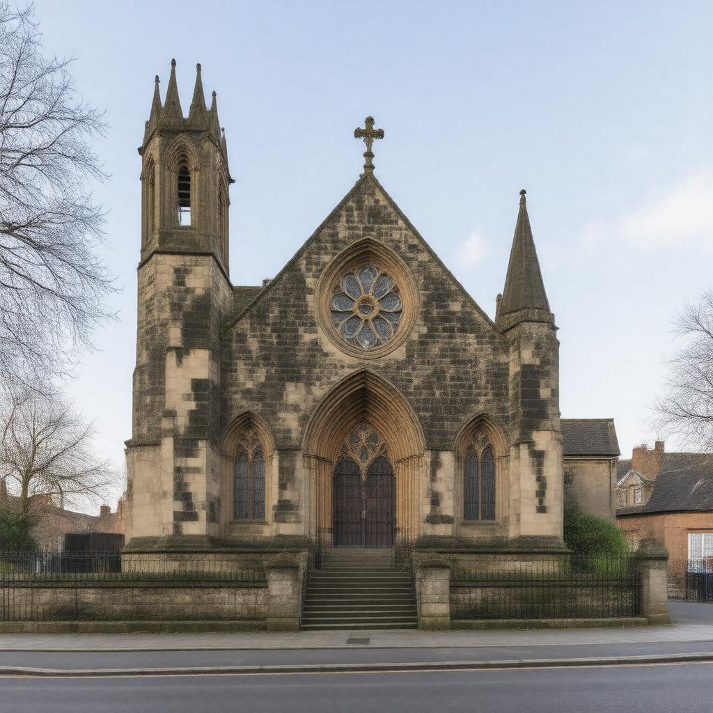 Click to view larger image AI-created image of St Augustine's Church, Everton