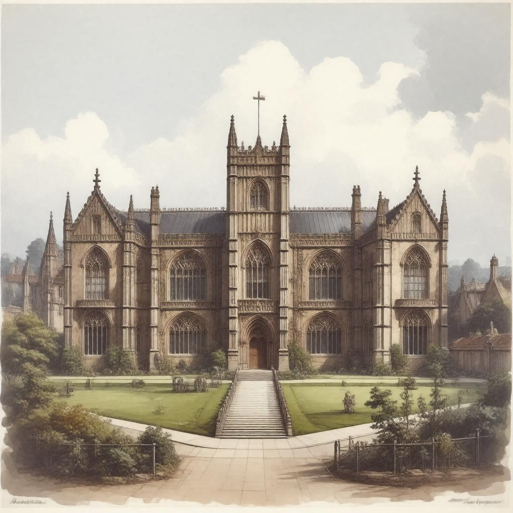 Click to view larger image AI-created image of St Augustine's College, Canterbury