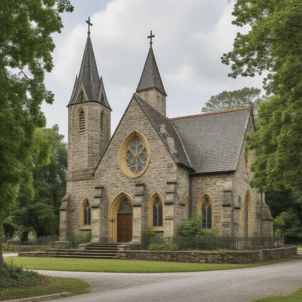 Click to view larger image AI-created image of St Barnabas Church