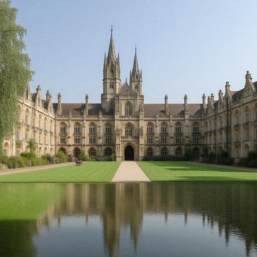 AI-created image of St Catharine's College, Cambridge