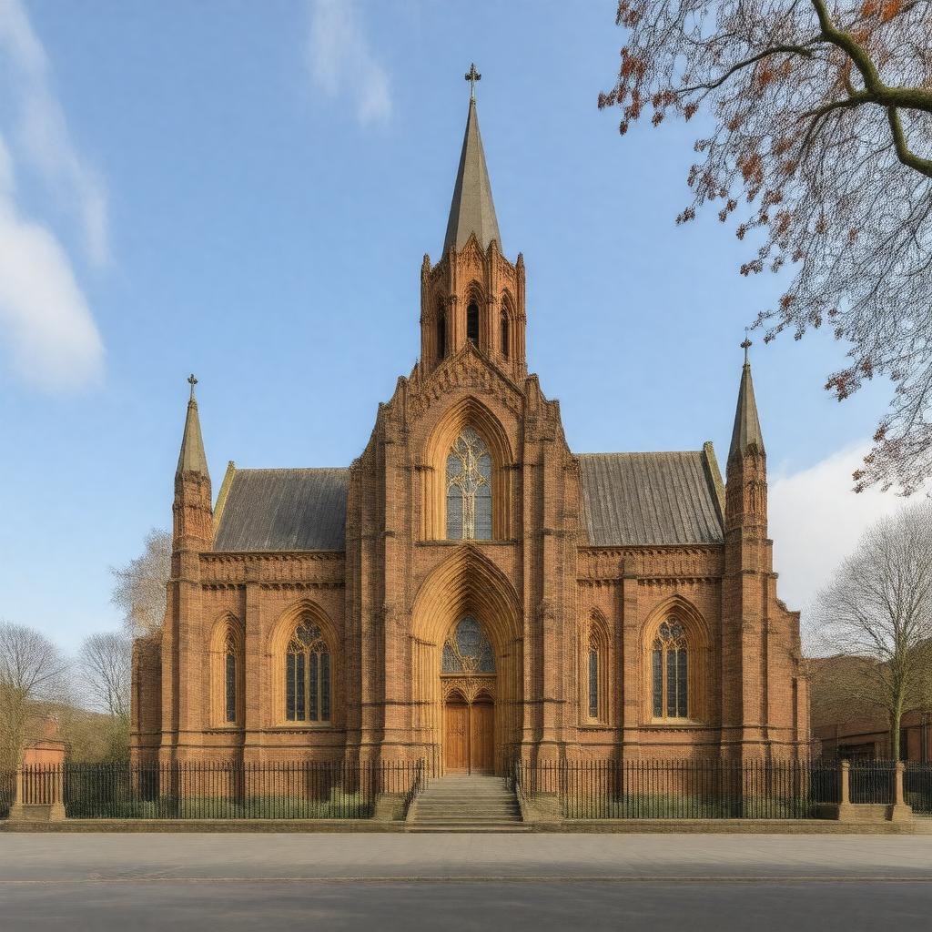 AI-created image of St Chad's Cathedral, Birmingham
