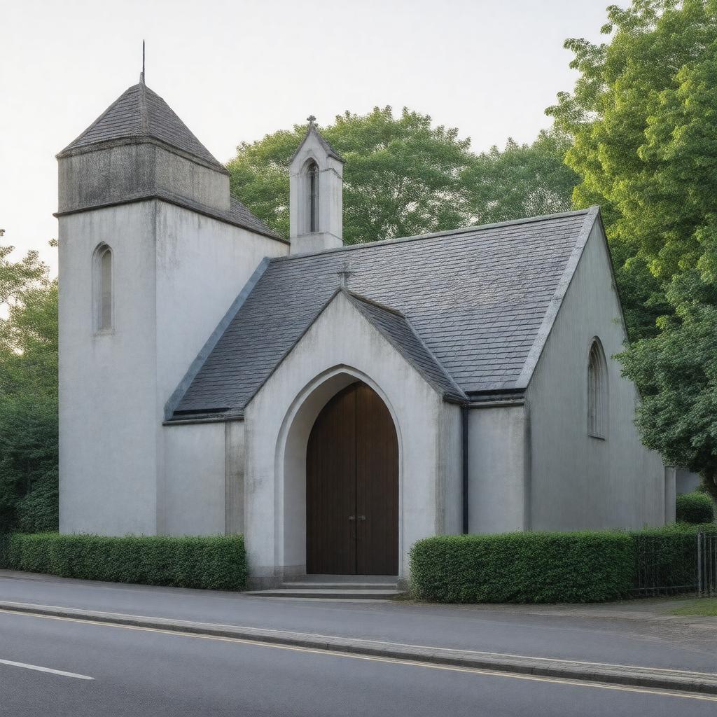 Click to view larger image AI-created image of St Columba's Church, Chelsea