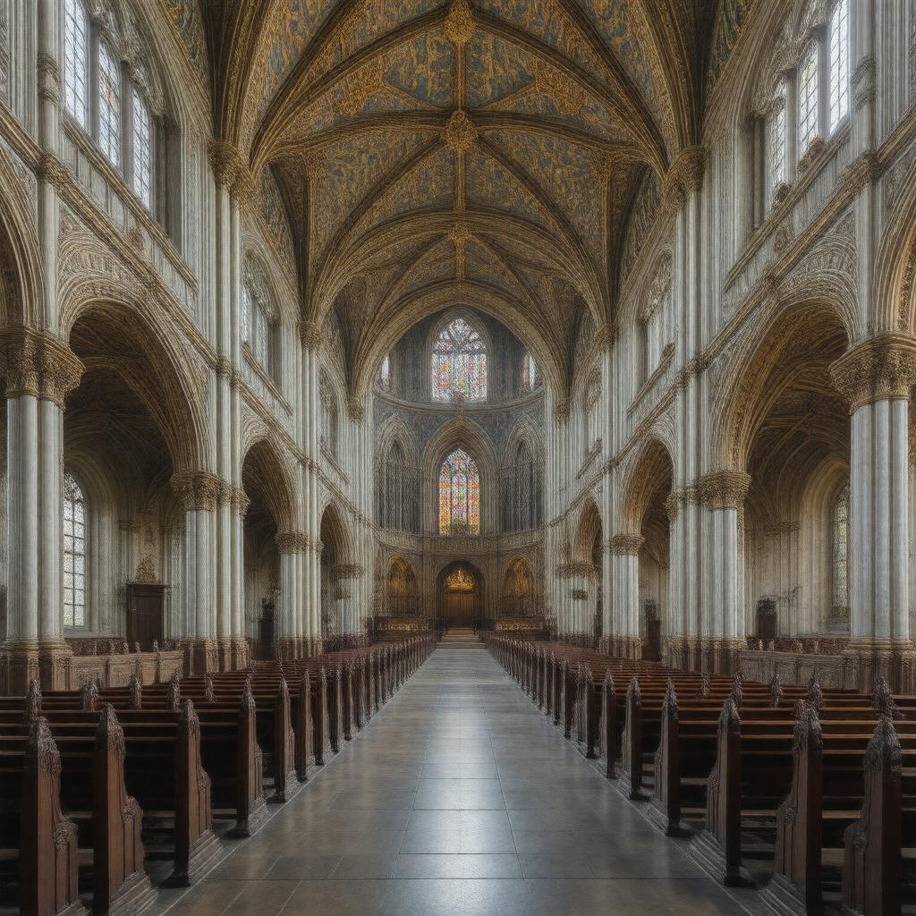 Click to view larger image AI-created image of St Cuthbert's Church, Philbeach Gardens