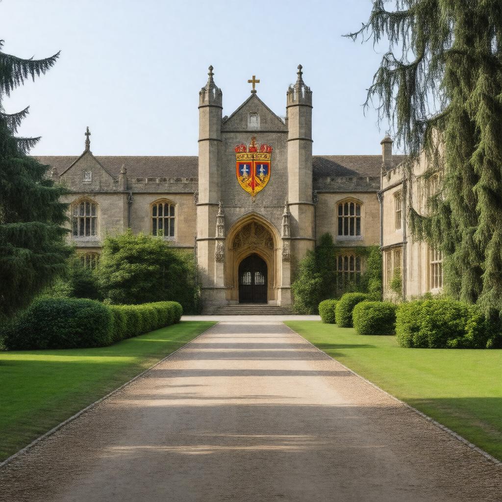 AI-created image of St Edmund's College, Cambridge