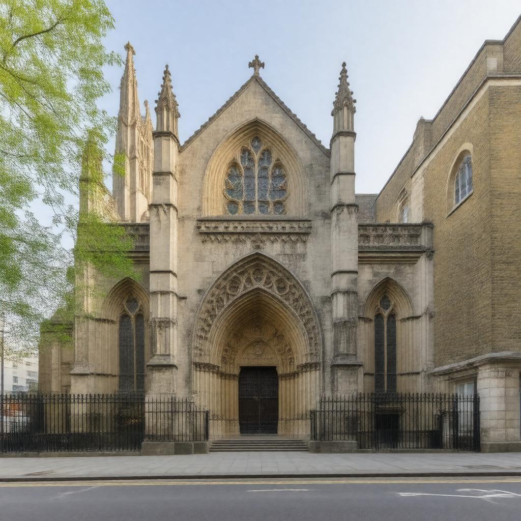 Click to view larger image AI-created image of St Etheldreda's Church, Ely Place
