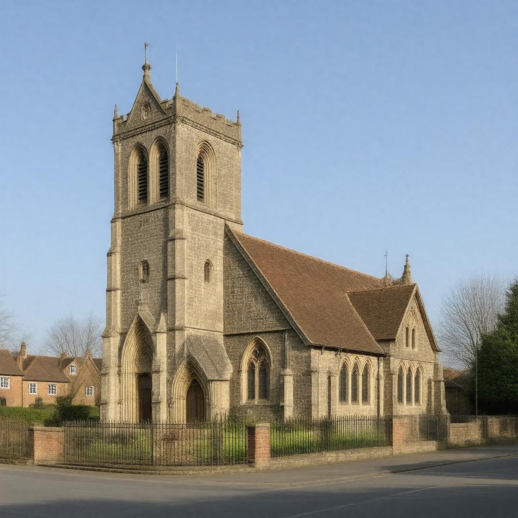 Click to view larger image AI-created image of St Etheldreda's Church, Hatfield