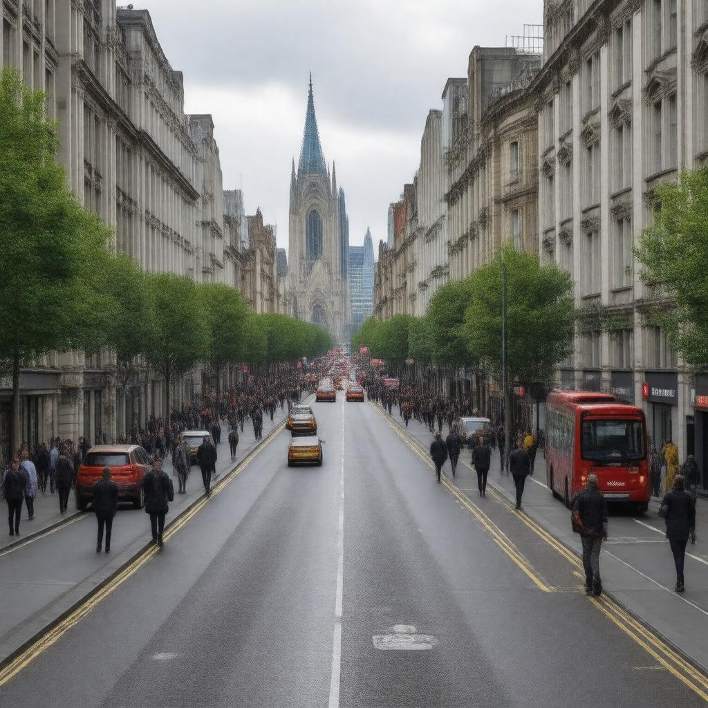 Click to view larger image AI-created image of St George's Road, Southwark, London SE1
