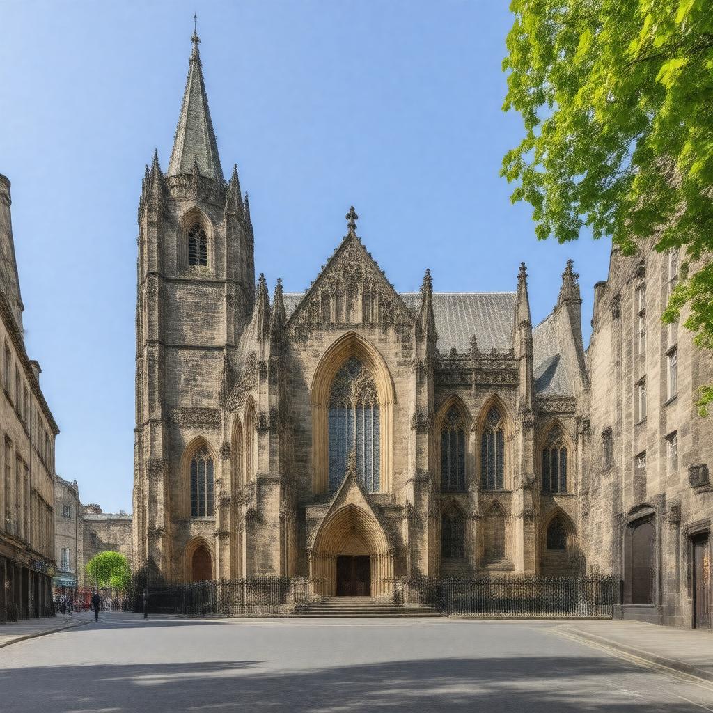 Click to view larger image AI-created image of St Giles' Cathedral, Edinburgh