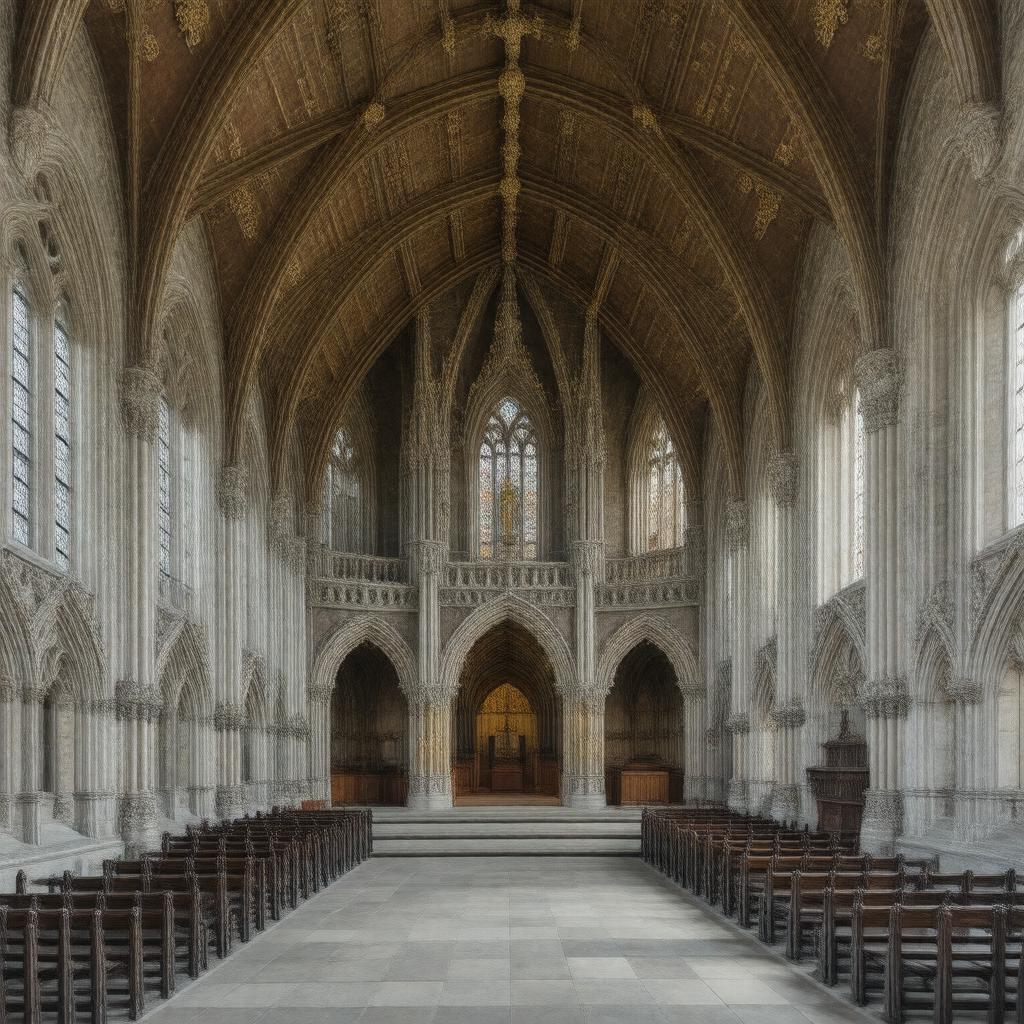 AI-created image of St Giles' Catholic Church, Cheadle