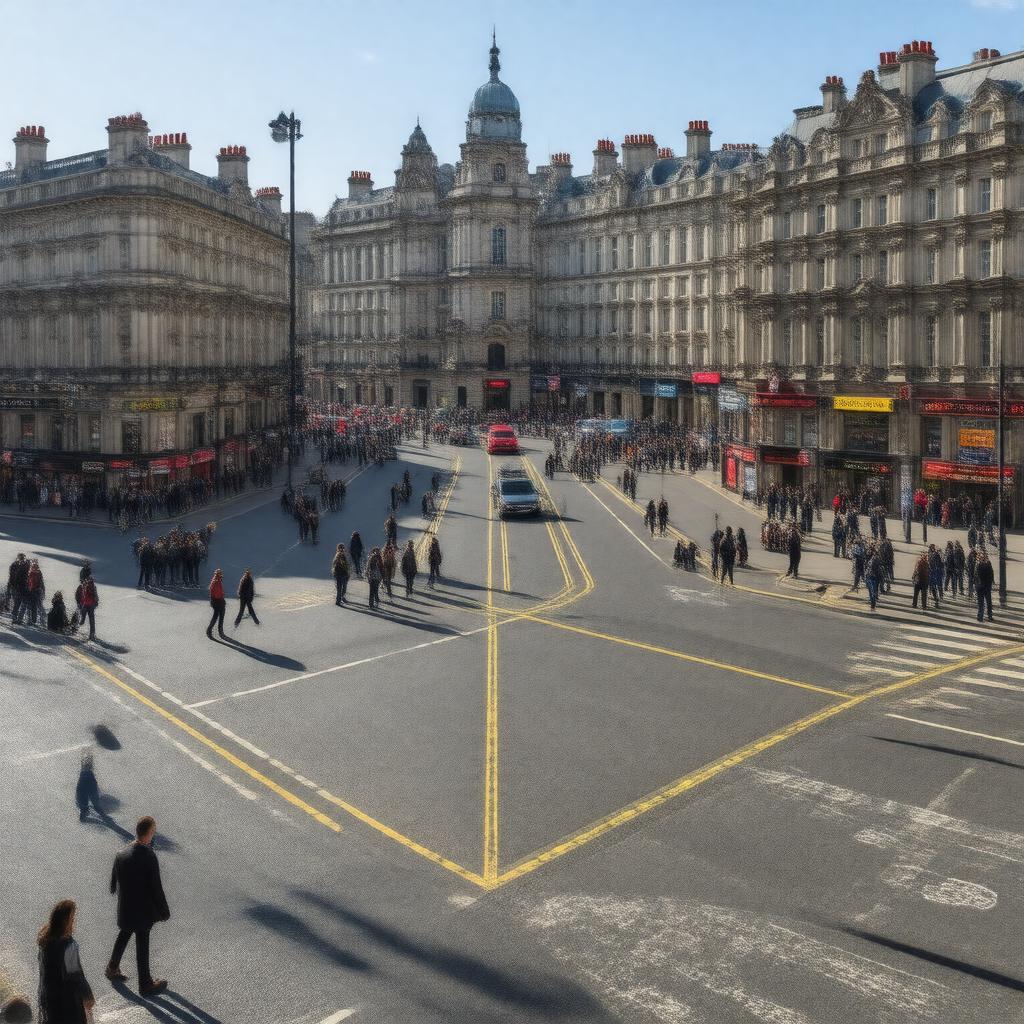 AI-created image of St Giles Circus