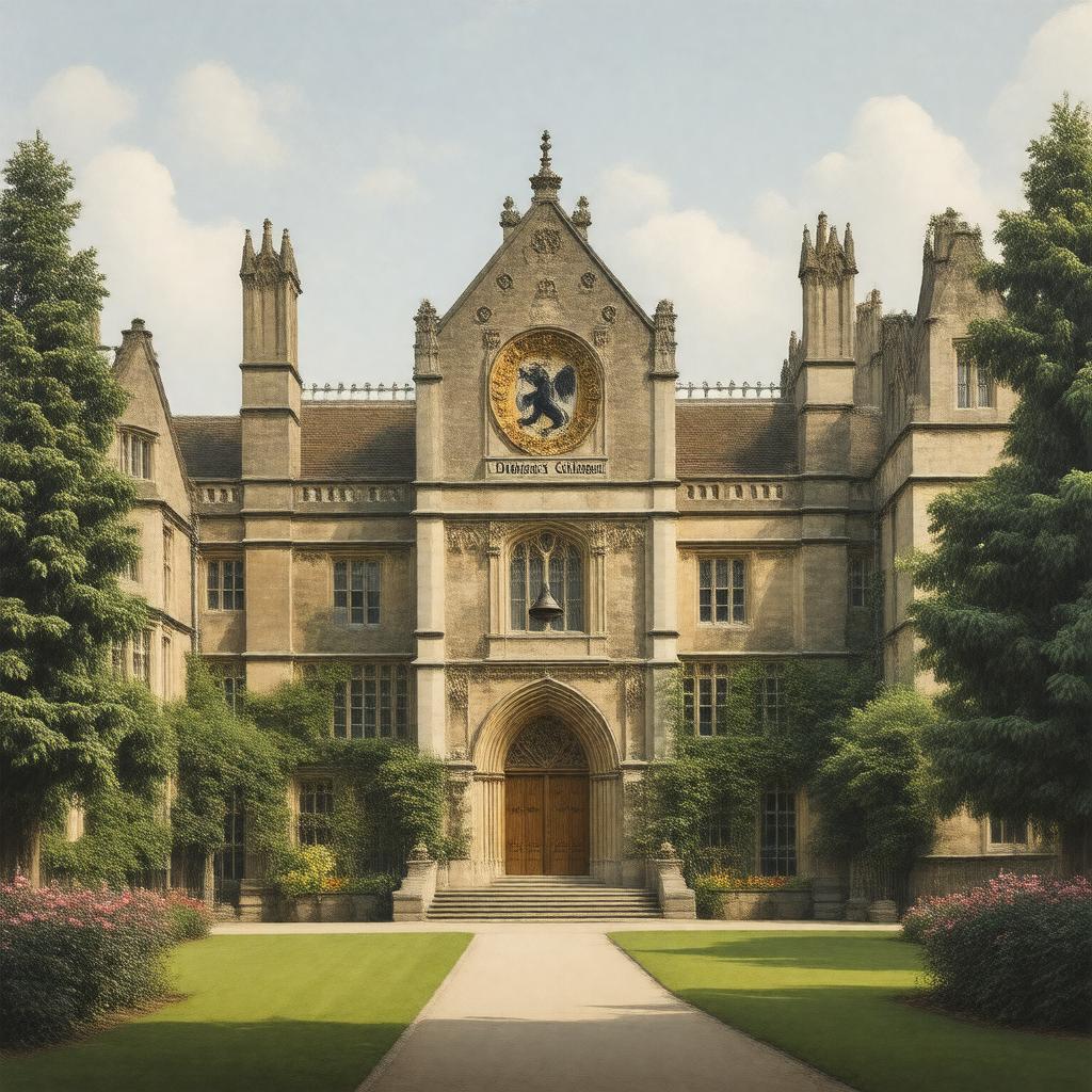 AI-created image of St Hugh's College