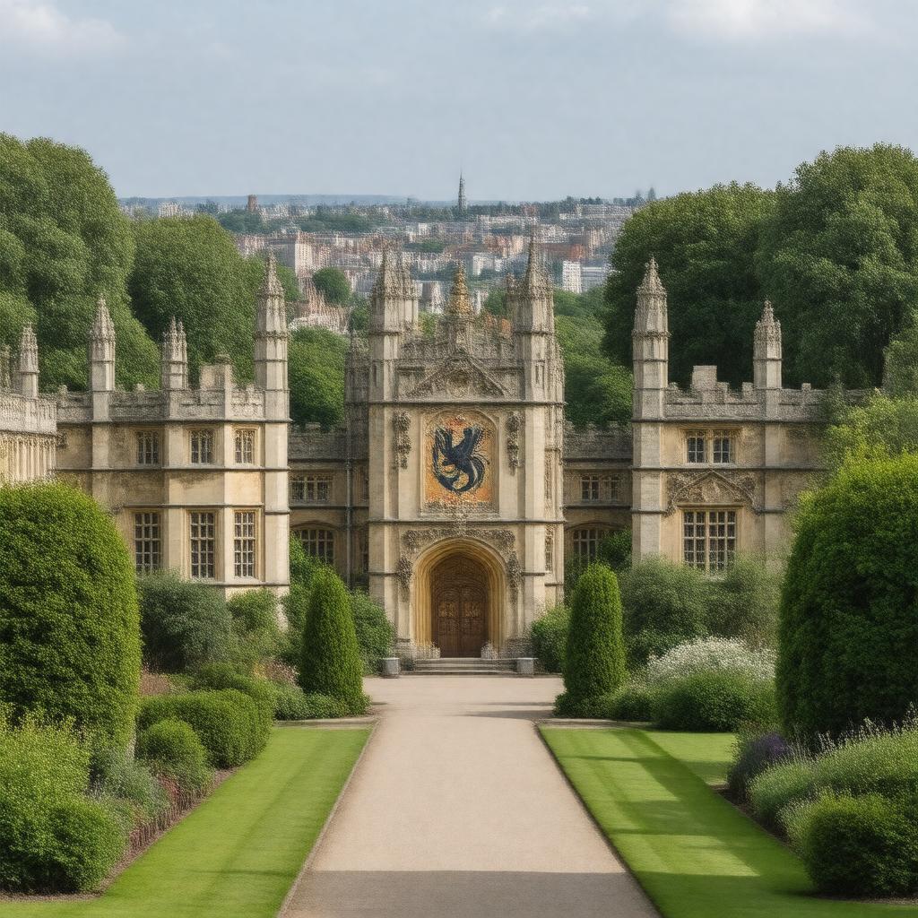 AI-created image of St Hugh's College, Oxford