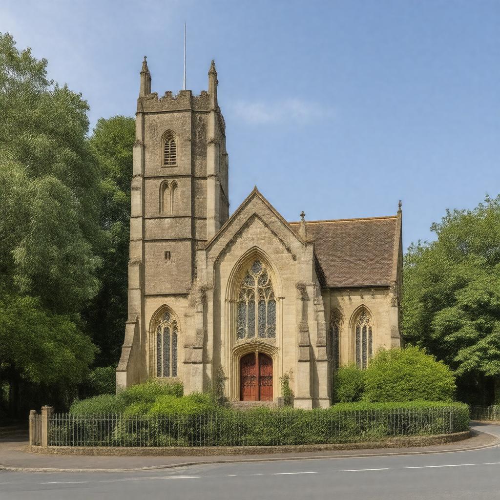 AI-created image of St James' Church, Woolton