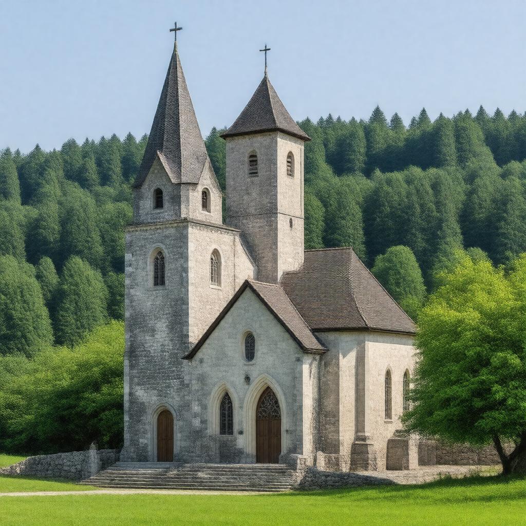 AI-created image of St John the Baptist Church