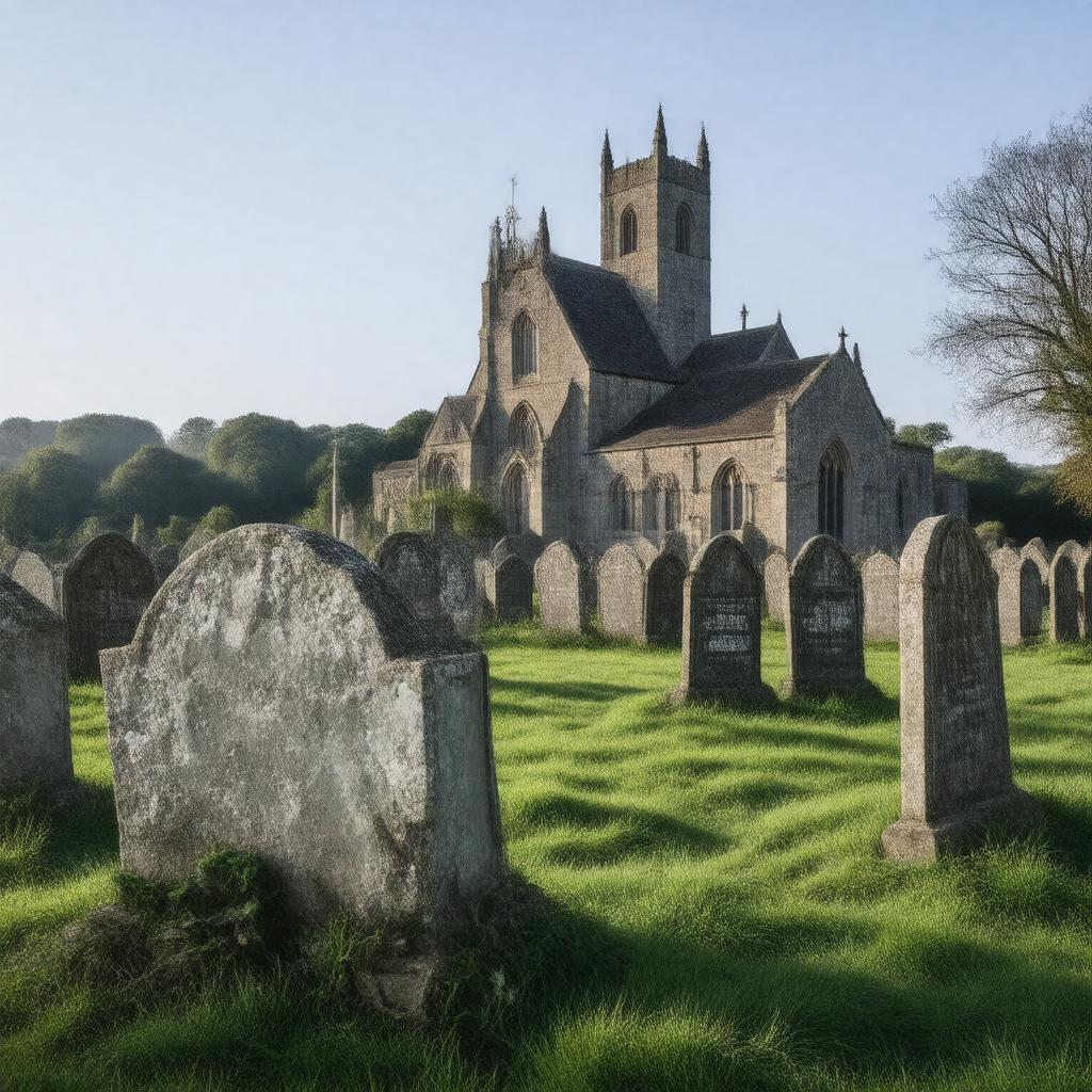 AI-created image of St John the Baptist Churchyard