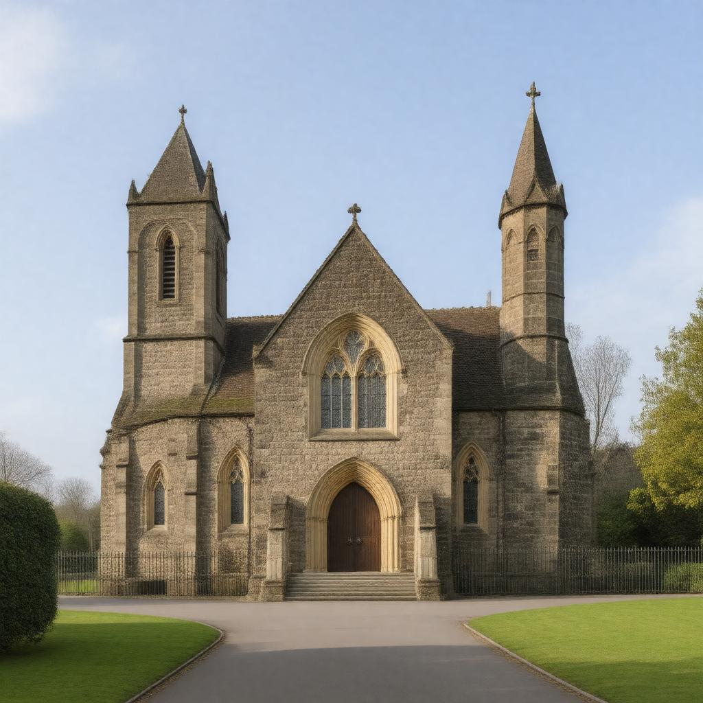 AI-created image of St John the Evangelist's Church, Kirkham