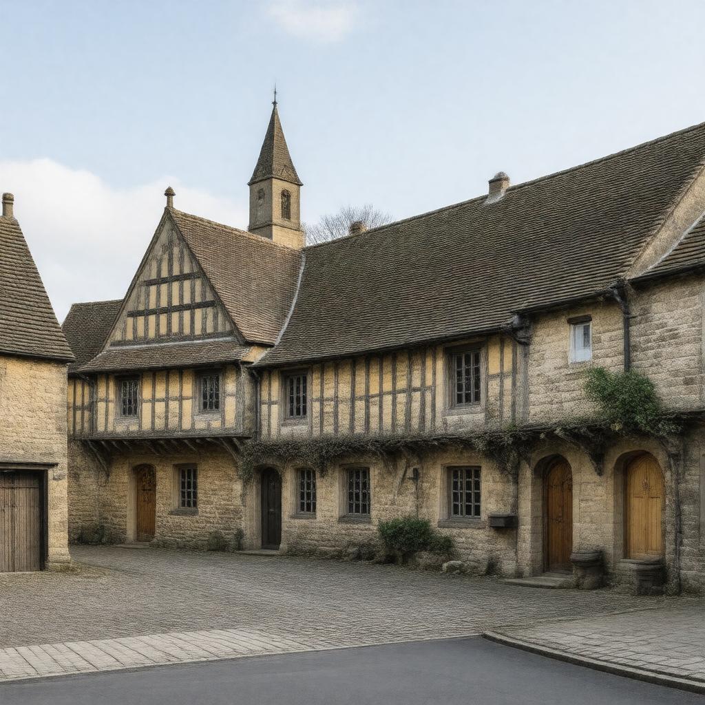 AI-created image of St John's Almshouses