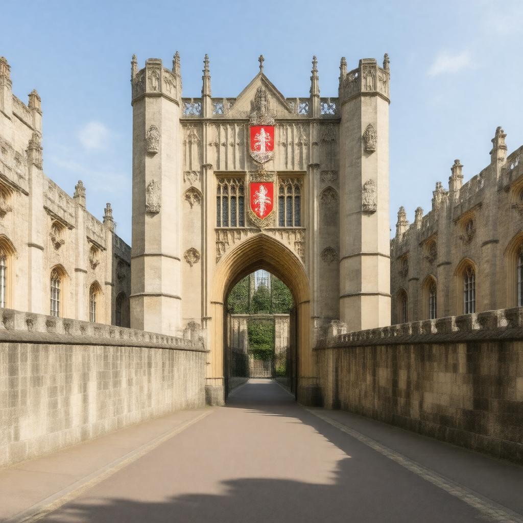 AI-created image of St John's College, Cambridge