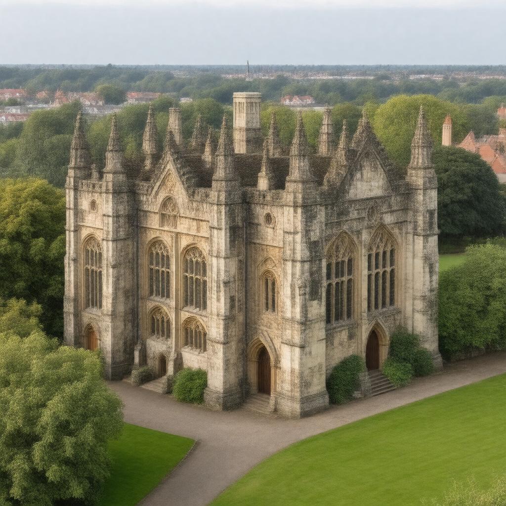 Click to view larger image AI-created image of St John's College, Nottingham