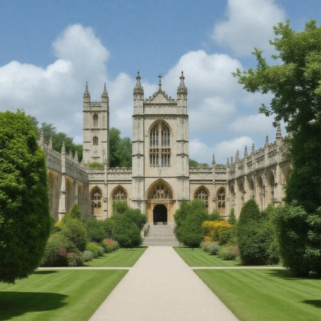 AI-created image of St John's College, Oxford