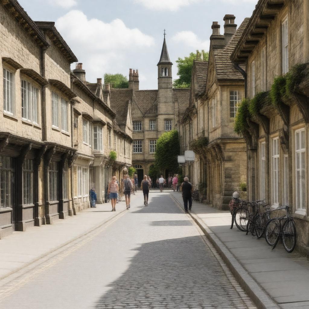Click to view larger image AI-created image of St John's Street, Cambridge, CB2 1TP, United Kingdom