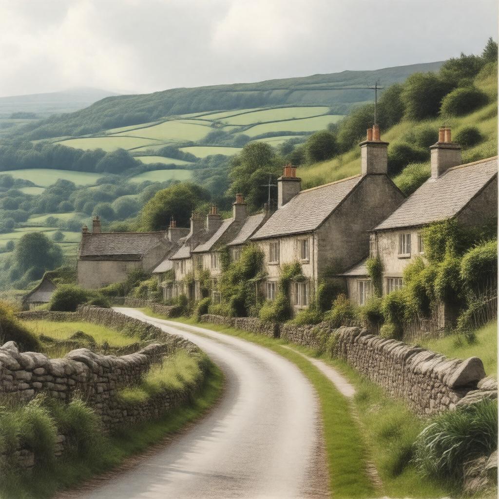 AI-created image of St Juliot, Cornwall