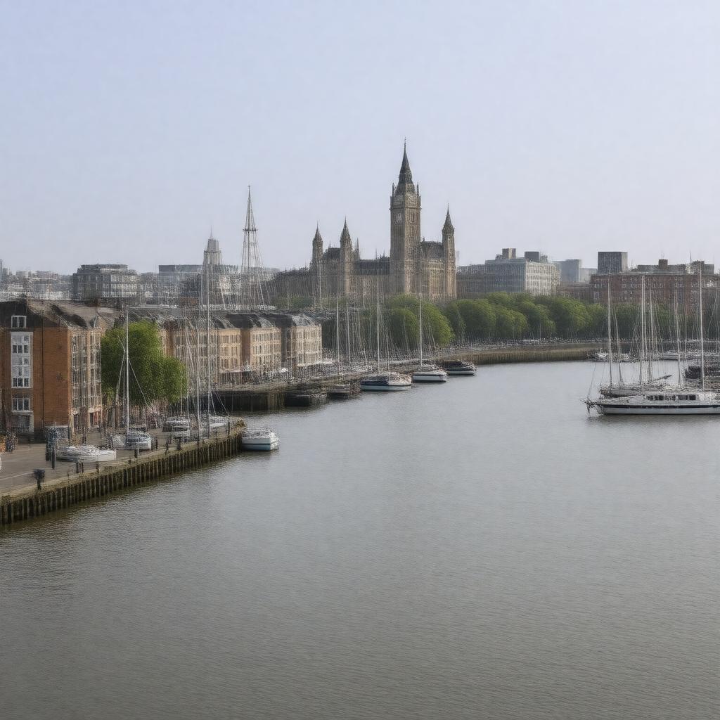 AI-created image of St Katharine Docks