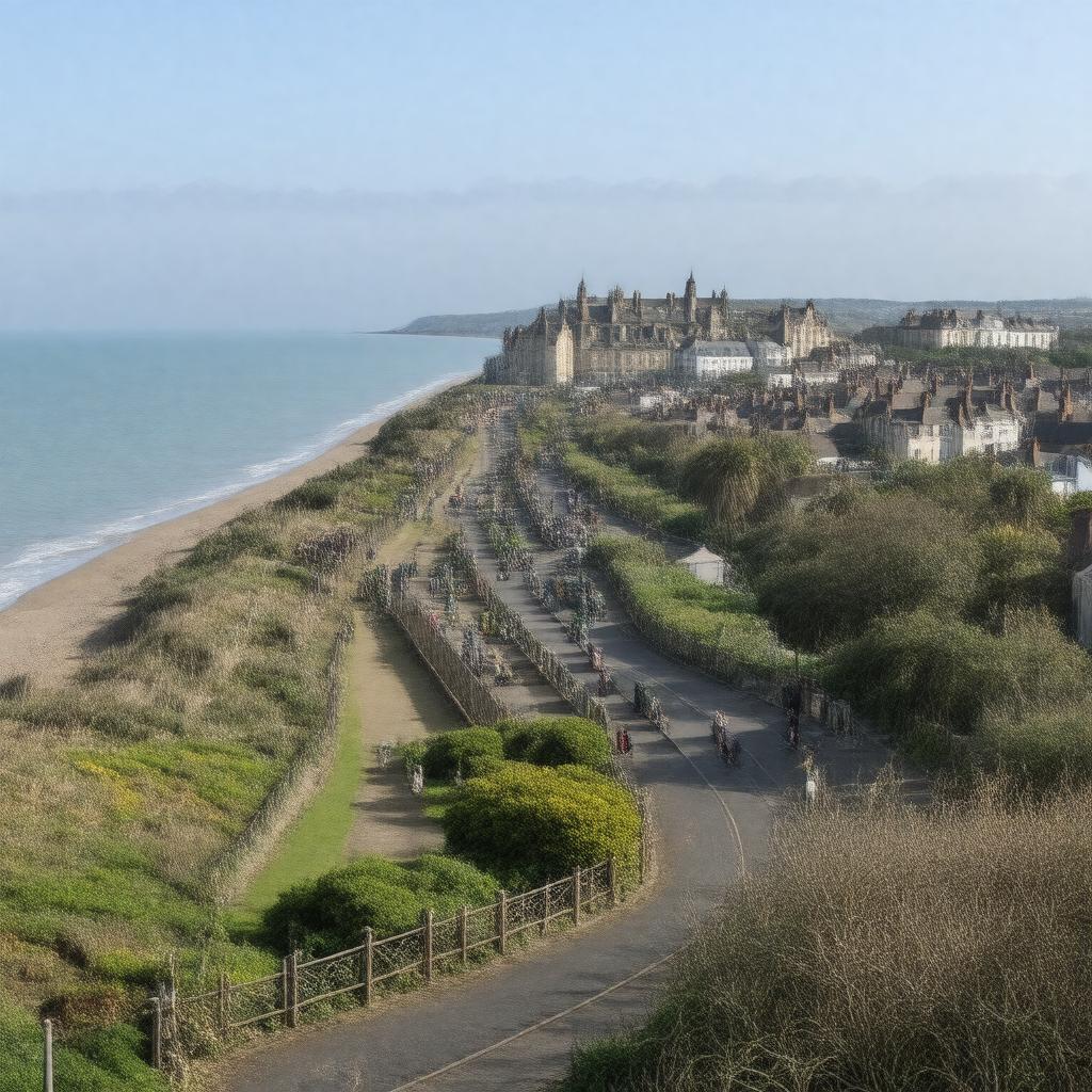 AI-created image of St Leonards-on-Sea, Sussex, England