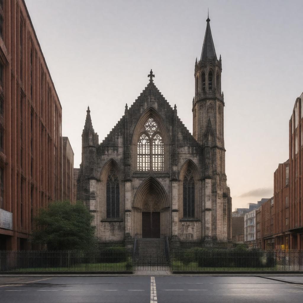 Click to view larger image AI-created image of St Luke's Church (Bombed Out Church)