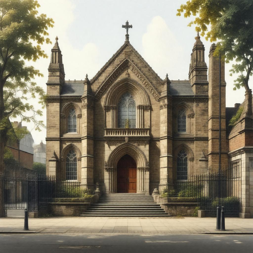 AI-created image of St Luke's Hall, Chelsea