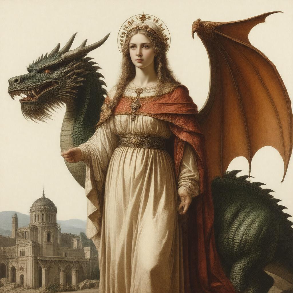 AI-created image of St Margaret of Antioch