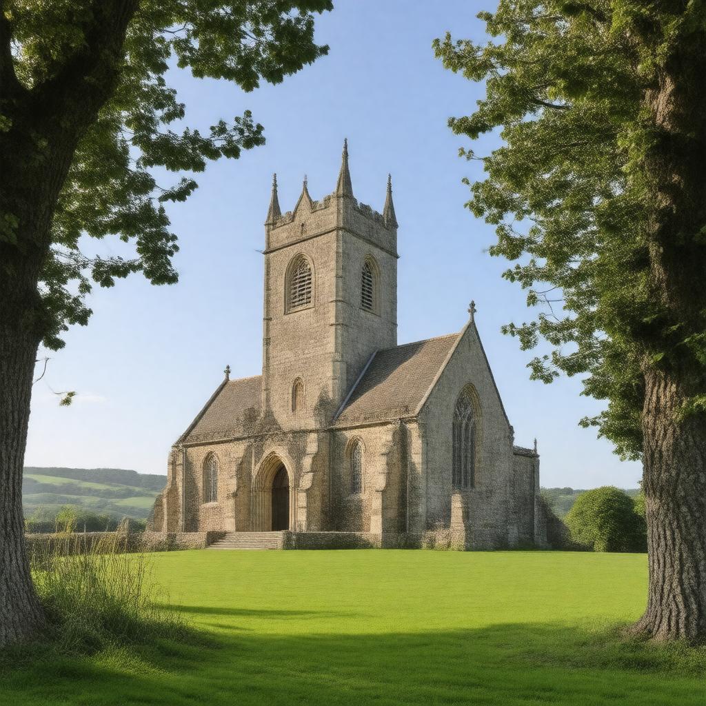 AI-created image of St Margaret's Church, Rottingdean