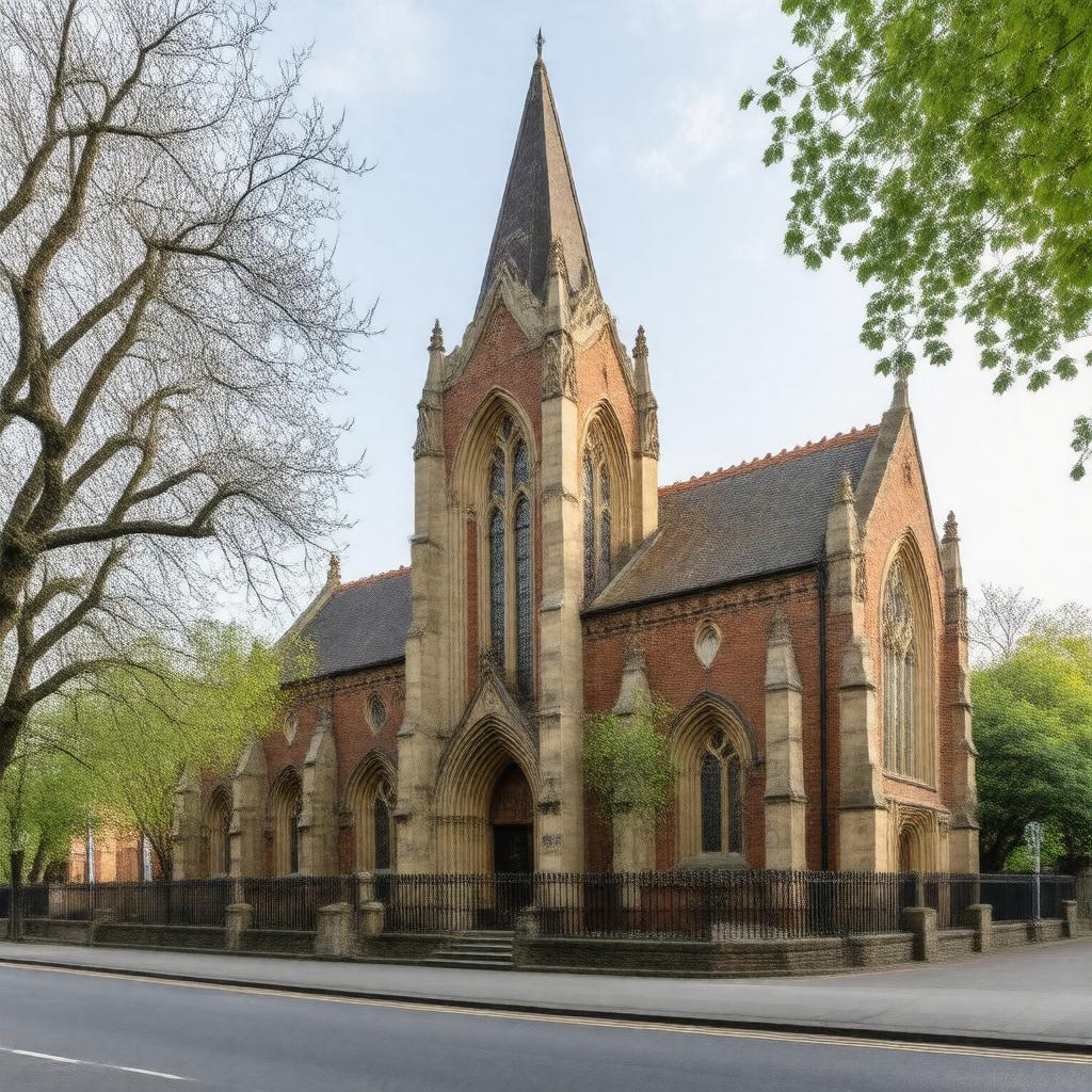 Click to view larger image AI-created image of St Mary Abbots Church